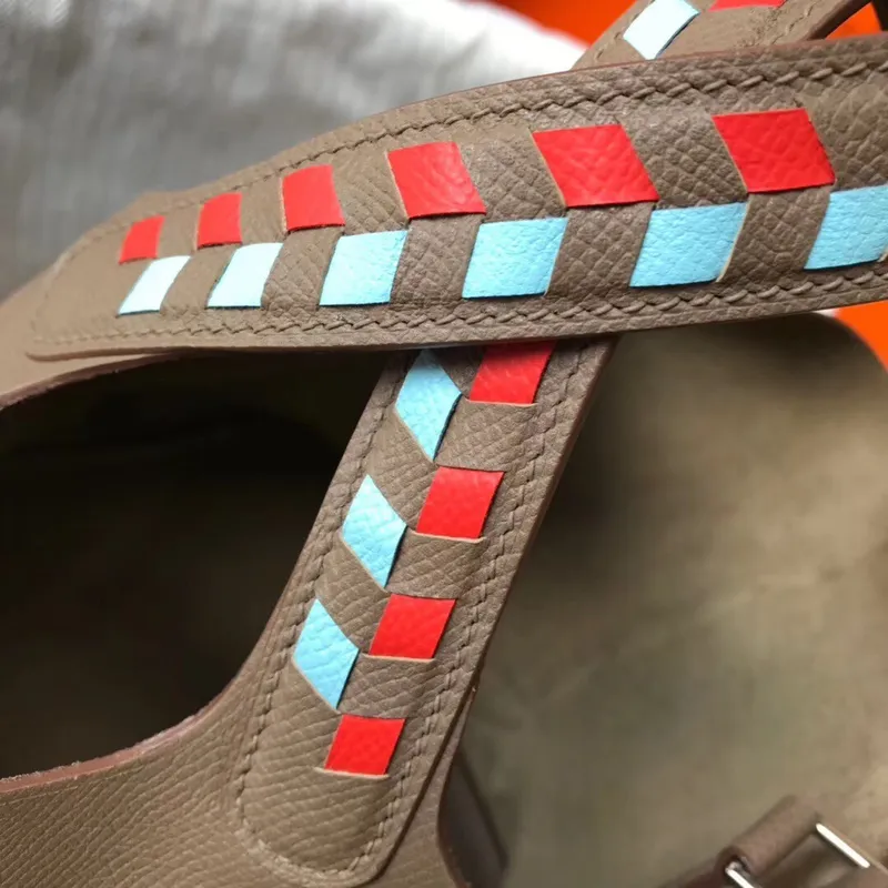 Hermes Taupe Picotin Lock 18 Taška s pletenými rukojeťmi