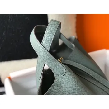 Hermes Vert Amande Picotin Lock PM 18cm Ručně vyráběná taška