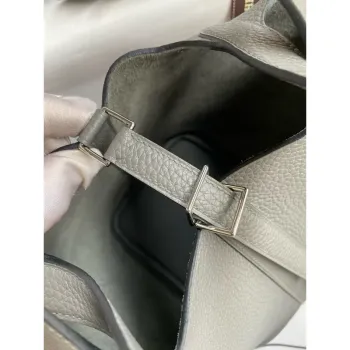 Hermes Picotin Lock 18 Ručně vyráběná taška v kůži Gris Meyer Clemence