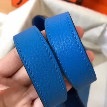 Hermes Blue Hydra Picotin Lock PM 18cm Ručně vyráběná taška