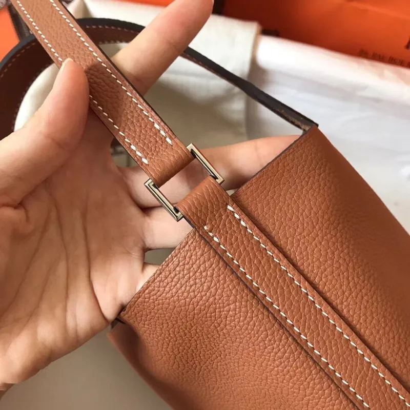 Hermes Gold Picotin Lock PM 18cm Ručně vyráběná taška