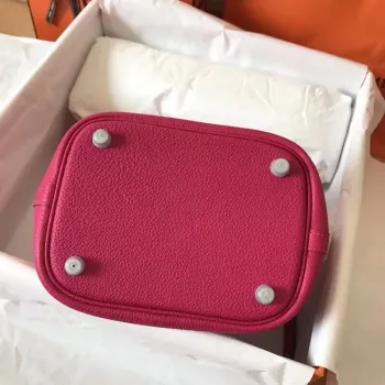 Hermes Peach Picotin Lock PM 18cm Ručně vyráběná taška