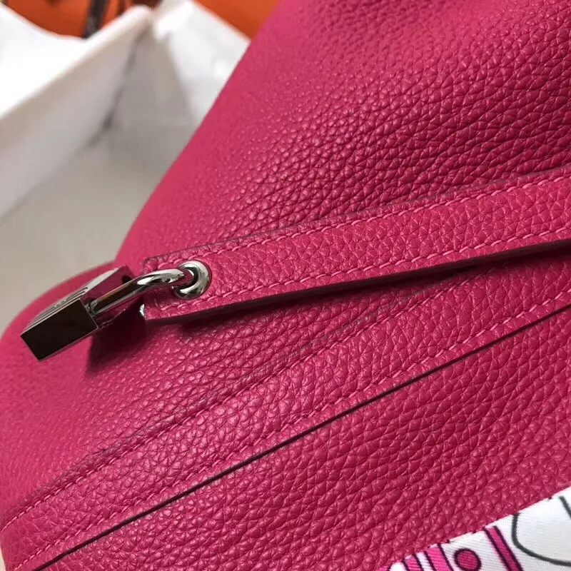 Hermes Peach Picotin Lock PM 18cm Ručně vyráběná taška