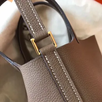 Hermes Taupe Picotin Lock PM 18cm Ručně vyráběná taška