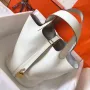 Hermes White Picotin Lock PM 18cm Ručně vyráběná taška