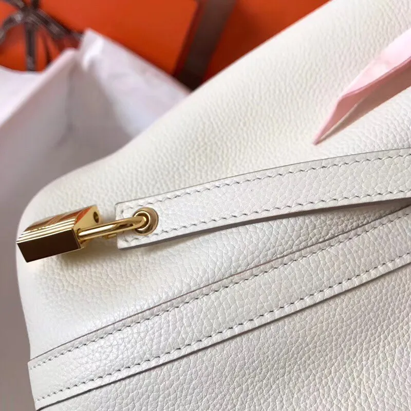 Hermes White Picotin Lock PM 18cm Ručně vyráběná taška