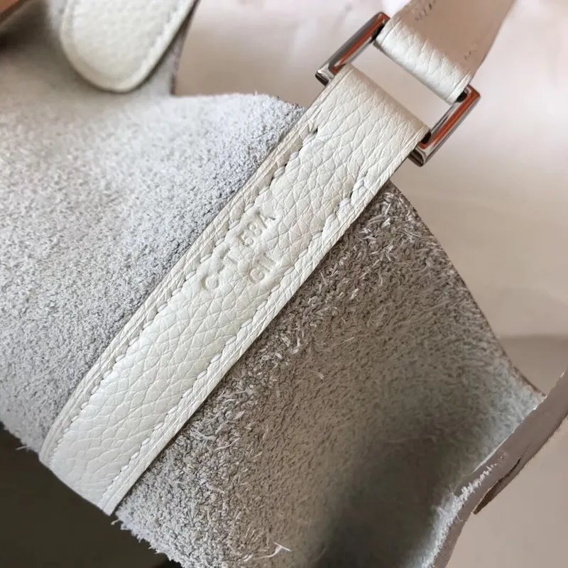 Hermes White Picotin Lock PM 18cm Ručně vyráběná taška