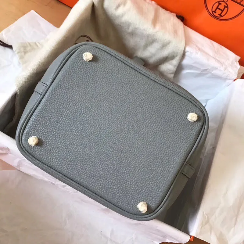 Hermes Bicolor Picotin Lock PM 18cm Modrá Lin Taška