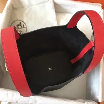 Hermes Bicolor Picotin Lock PM 18cm Černá Taška