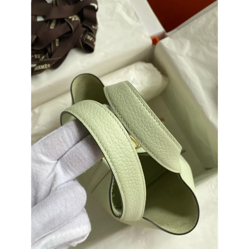 Hermes Picotin Lock 18 Ručně vyráběná taška v kůži Clemence ve odstínu Vert Fizz