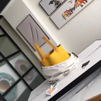 Hermes Žlutá Picotin Lock 22cm Taška s Pletenou Rukojetí