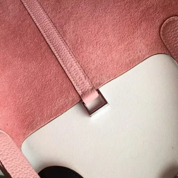 Hermes Pink Picotin Lock 22cm Taška s pletenou rukojetí