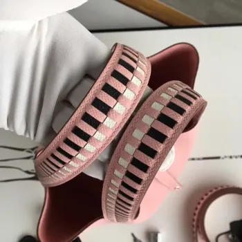 Hermes Pink Picotin Lock 22cm Taška s pletenou rukojetí