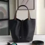Hermes Black Picotin Lock 22cm Taška s pletenou rukojetí