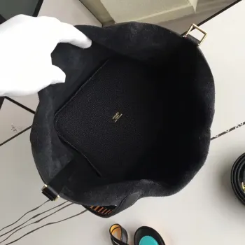 Hermes Black Picotin Lock 22cm Taška s pletenou rukojetí