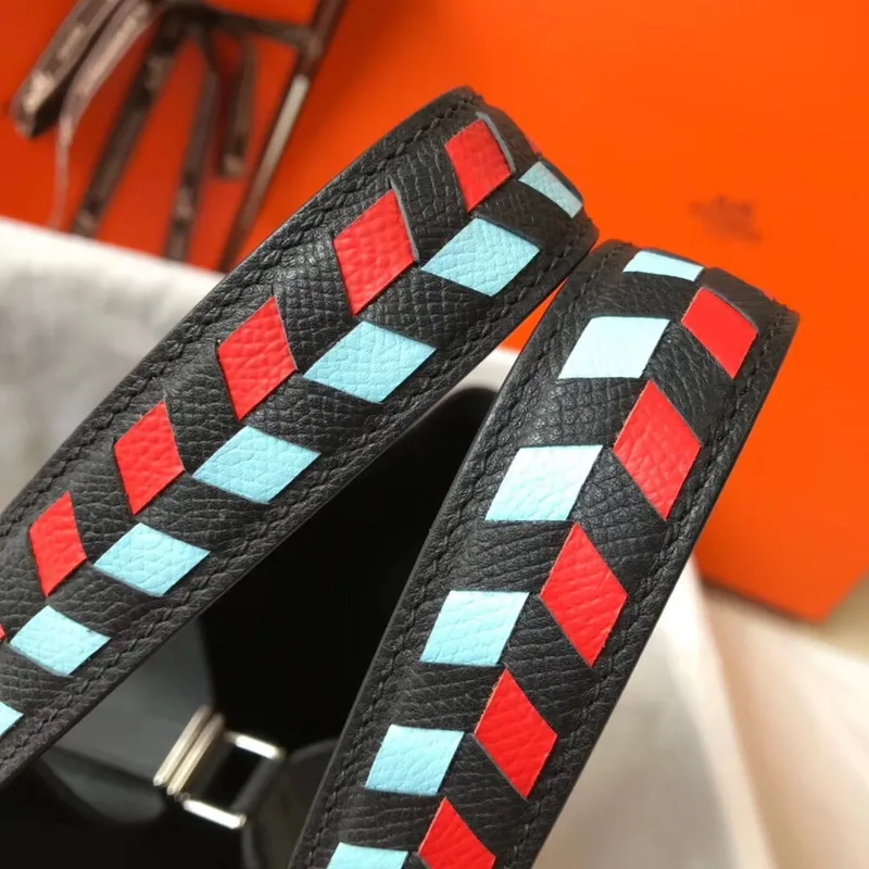 Hermes Black Picotin Lock 22 Taška s pletenými rukojeťmi