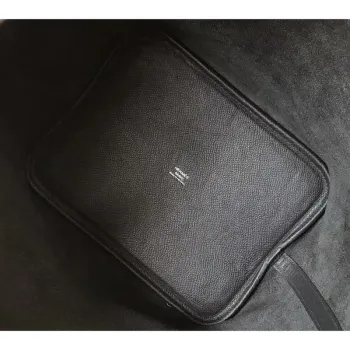 Hermes Black Picotin Lock 22 Taška s pletenými rukojeťmi