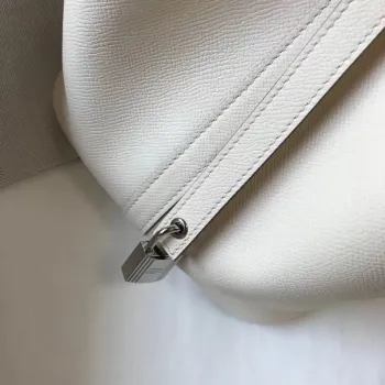 Hermes White Picotin Lock 22 Taška s pletenými rukojeťmi