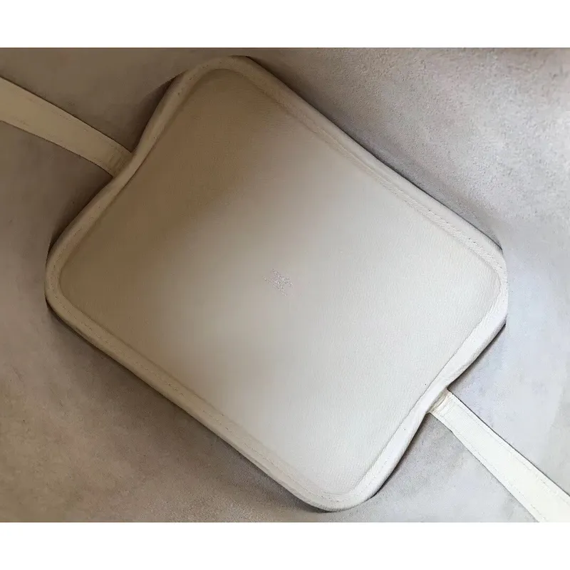 Hermes White Picotin Lock 22 Taška s pletenými rukojeťmi