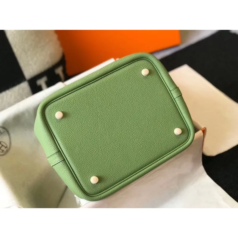 Hermes Vert Criquet Picotin Lock MM 22cm Ručně vyráběná taška