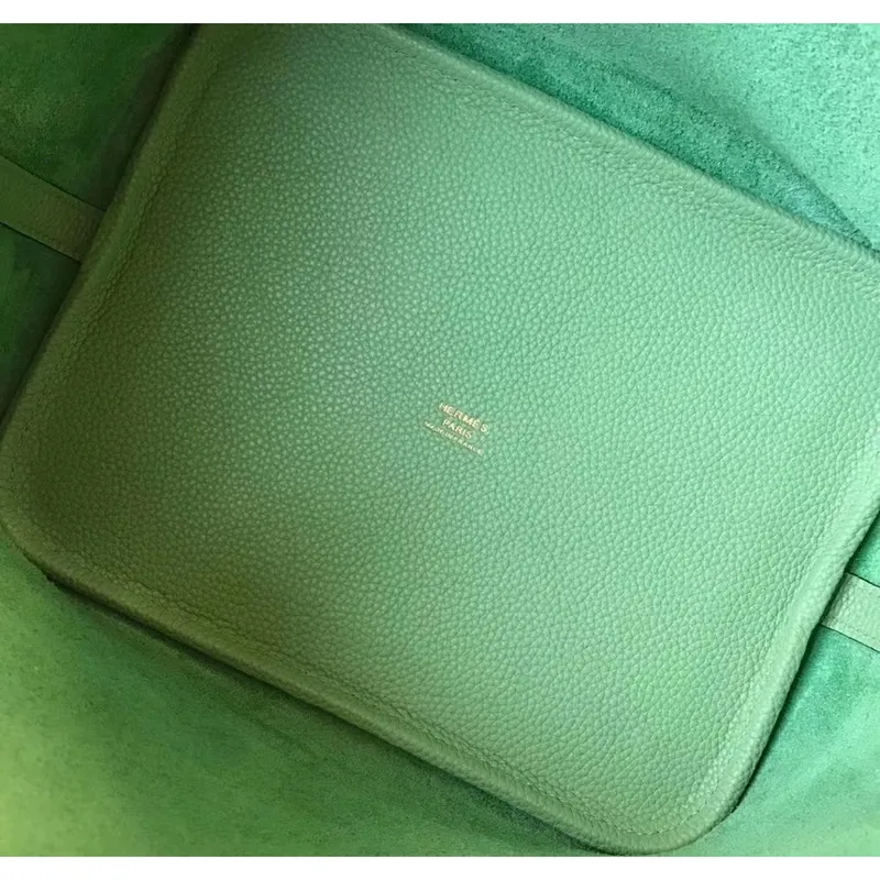 Hermes Vert Criquet Picotin Lock MM 22cm Ručně vyráběná taška