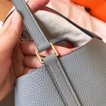 Hermes Bicolor Picotin Lock MM 22cm Modrá Lin Taška