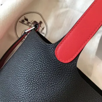 Hermes Bicolor Picotin Lock MM 22cm Černá Taška