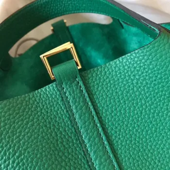 Hermes Vert Vertigo Picotin Lock MM 22cm Ručně vyráběná taška