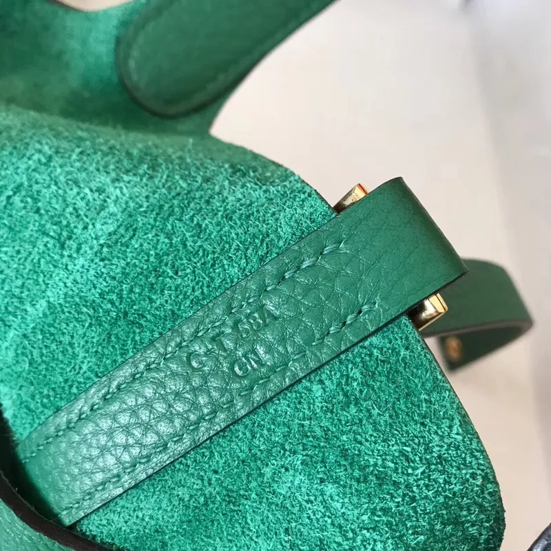 Hermes Vert Vertigo Picotin Lock MM 22cm Ručně vyráběná taška