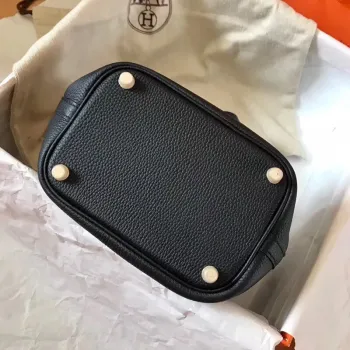 Hermes Black Picotin Lock MM 22cm Ručně vyráběná taška