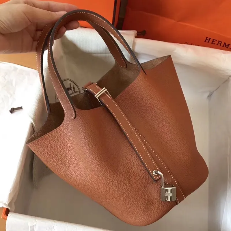 Hermes Gold Picotin Lock MM 22cm Ručně vyrobená taška