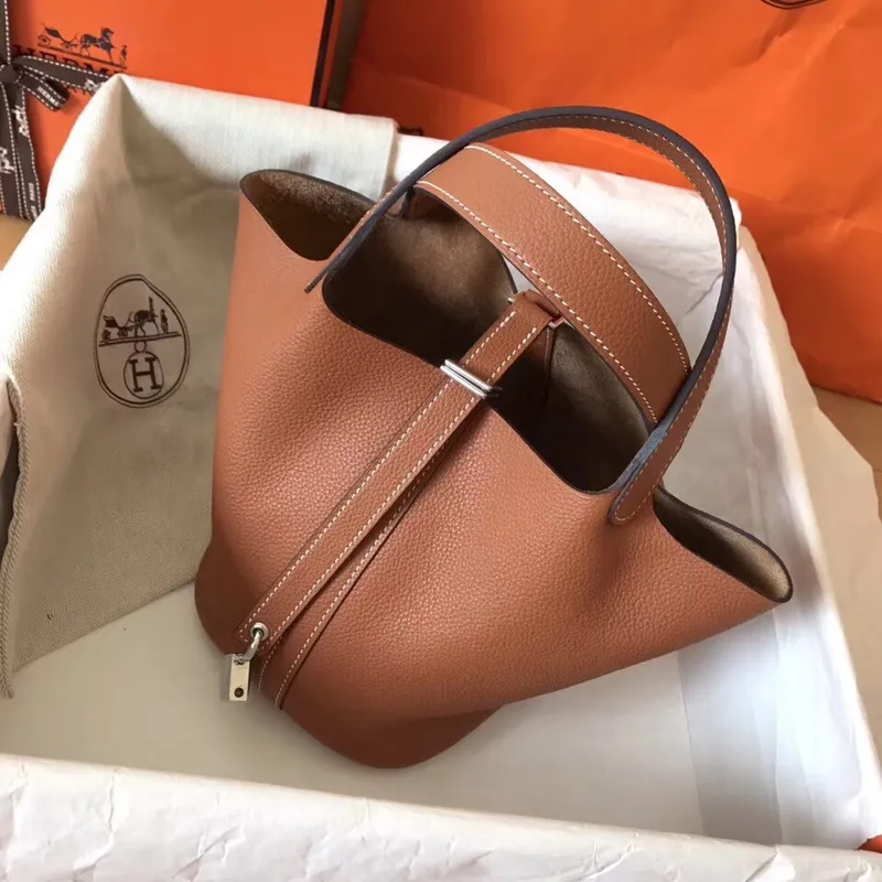 Hermes Gold Picotin Lock MM 22cm Ručně vyrobená taška