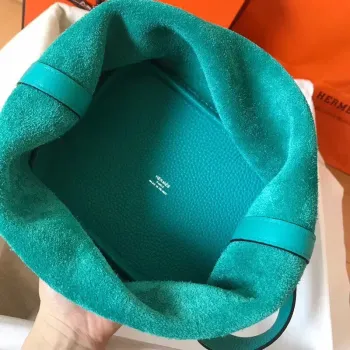 Hermes Blue Paon Picotin Lock MM 22cm Ručně vyráběná taška