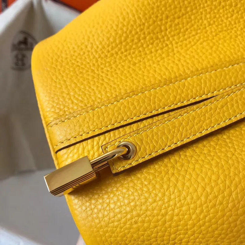 Hermes Bicolor Picotin Lock MM 22cm Žlutá Taška