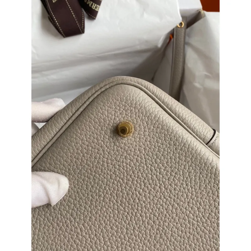 Hermes Picotin Lock 22 Ručně vyráběná taška v kůži Clemence v odstínu Gris Asphalt