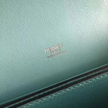 Hermes Mini Sac Roulis Taška v modrém atolu z jemné kůže