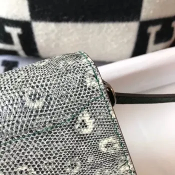 Hermes Roulis Mini Taška v Zeleném Krokodýlovi s Přírodním Ještěrem