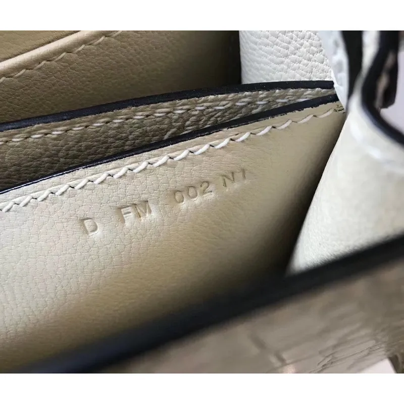 Hermes Roulis Mini Taška v Bílé Krokodýlí Kůži s Přírodním Ještěrem