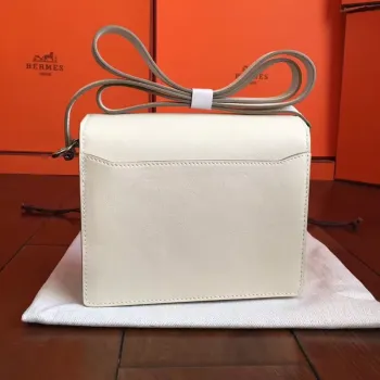 Hermes Mini Sac Roulis taška v krémové kůži Swift