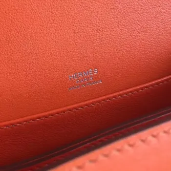 Hermes Mini Sac Roulis Taška v oranžové kůži Swift