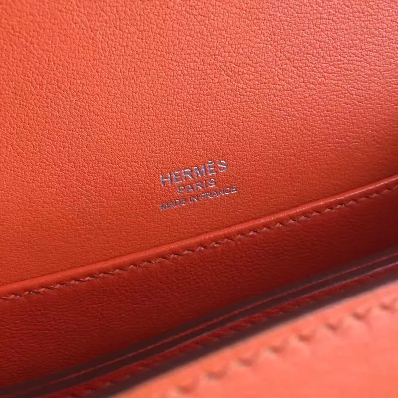 Hermes Mini Sac Roulis Taška v oranžové kůži Swift