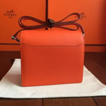 Hermes Mini Sac Roulis Taška v oranžové kůži Swift