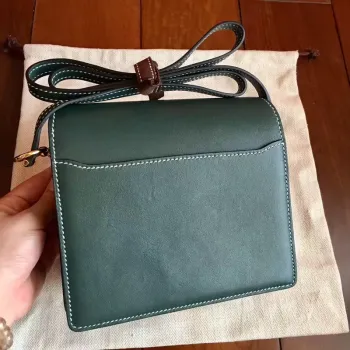Hermes Mini Sac Roulis Taška v zelené kůži Swift