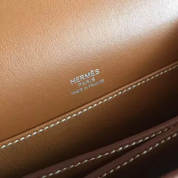 Hermes Mini Sac Roulis Taška v karamelové kůži Swift