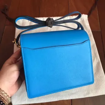 Hermes Mini Sac Roulis Taška v modré kůži Hydra Swift