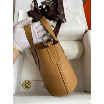 Hermes In The Loop 18 Ručně vyráběná taška z kůže Biscuit Clemence