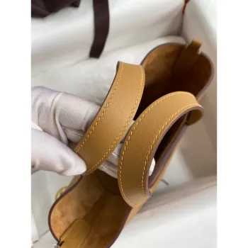 Hermes In The Loop 18 Ručně vyráběná taška z kůže Biscuit Clemence