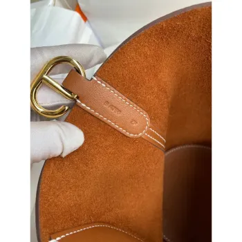 Hermes In The Loop 18 Ručně vyráběná taška zlaté kůže Clemence