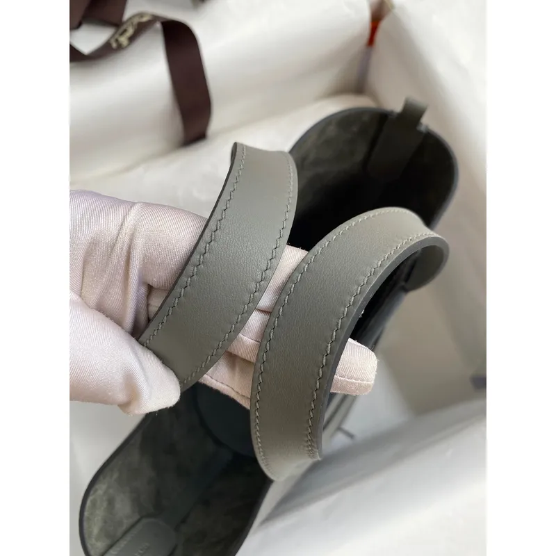 Hermes In The Loop 18 Ručně vyráběná taška v kůži Gris Meyer Clemence