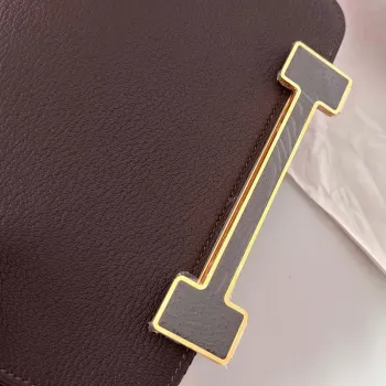 Hermes Geta Ručně Vyrobená Taška V Rouge Sellier Kůže Chevre Mysore